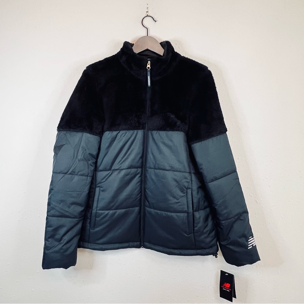 New Balance Women’s Quilted Puffer Black Tech Jacket Size Large NWT